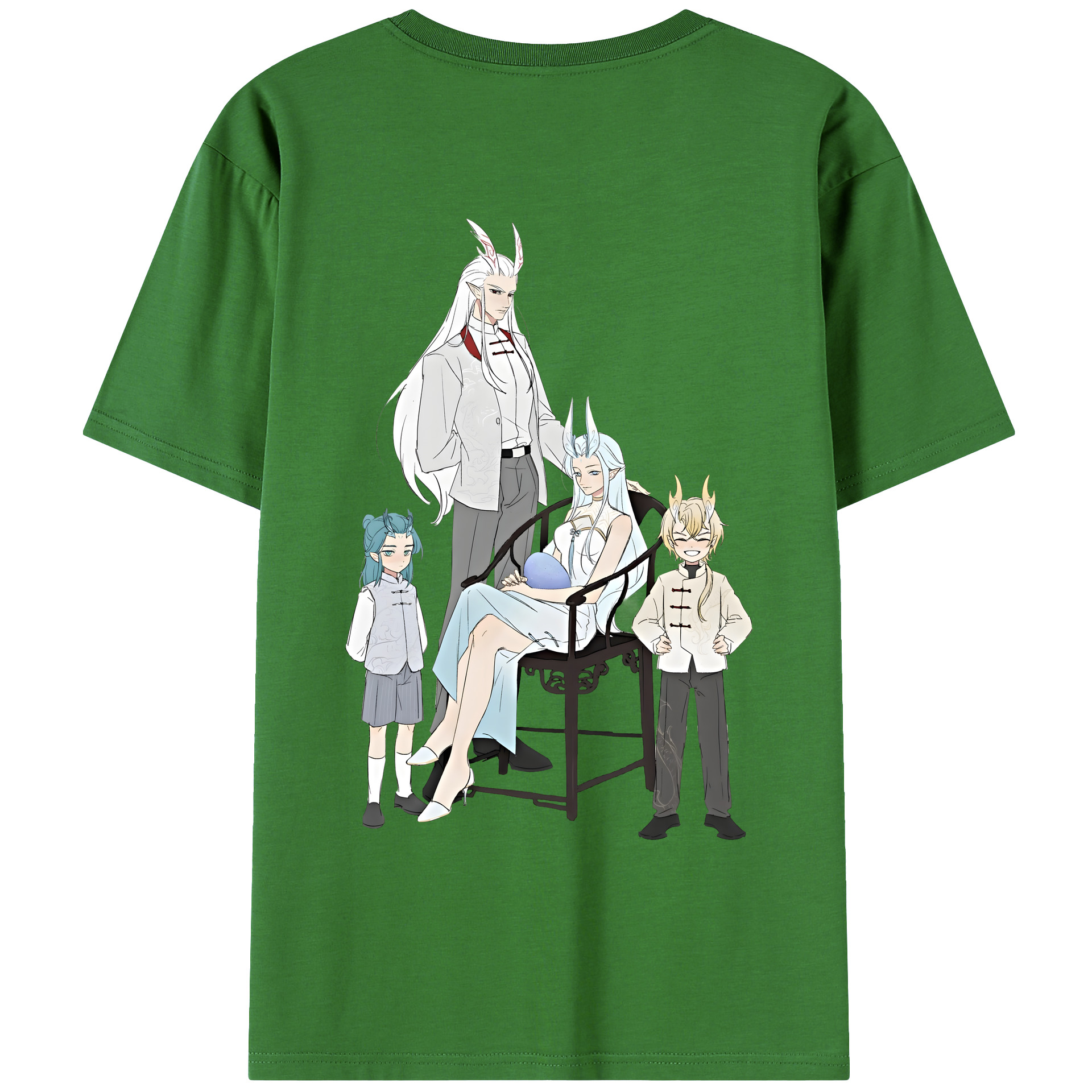 （画像用） Ne Zha 2 ナタ 魔童の大暴れ レディース半袖Tシャツ(バックプリント)